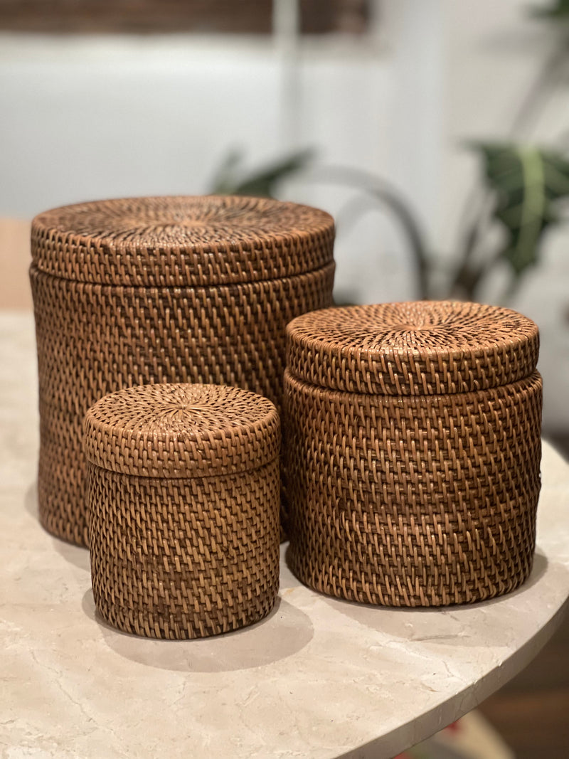 Mini bambuskurve (naturbrun)